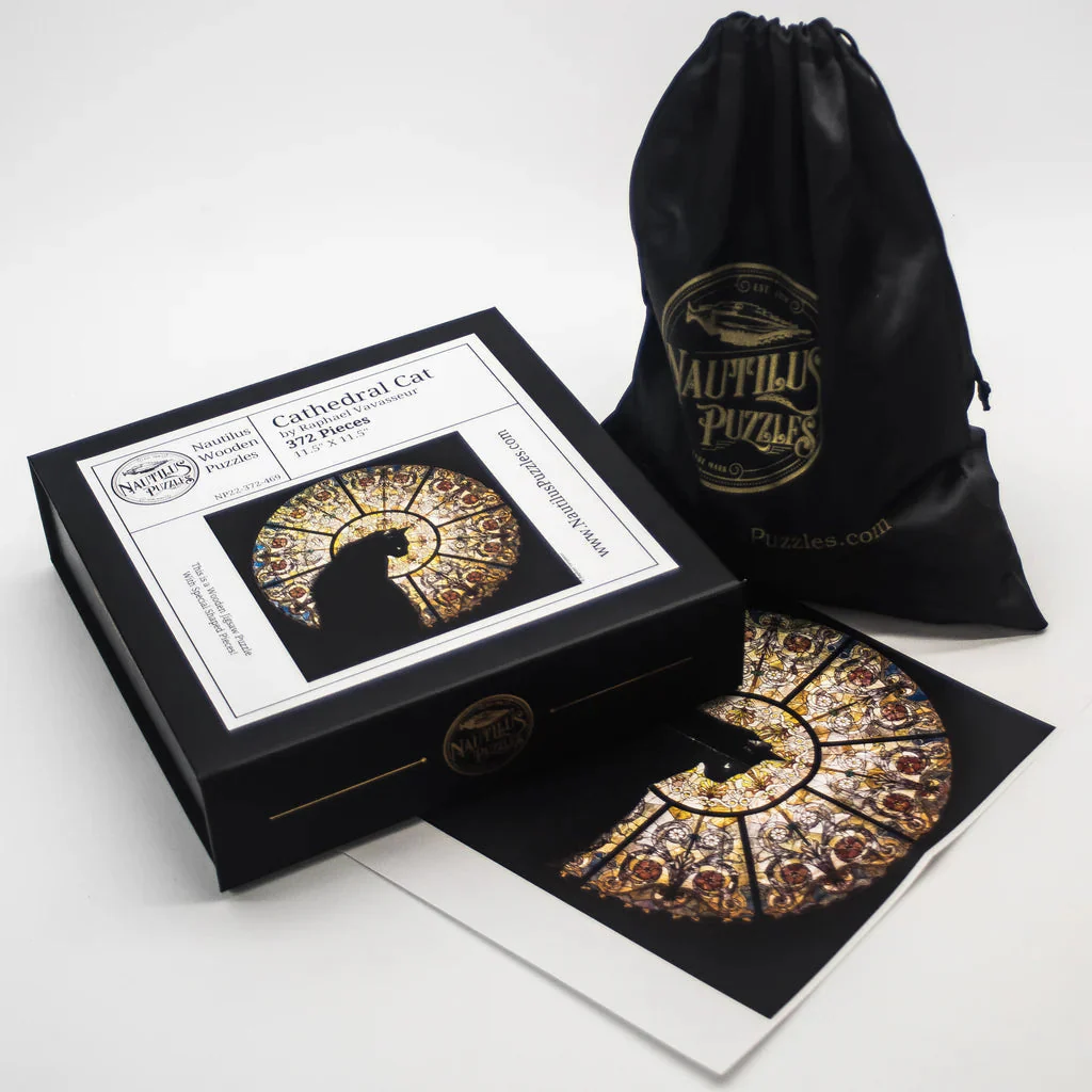 šāā¬Cathedral Cat Wooden Jigsaw Puzzle - 372PCS - Image 2