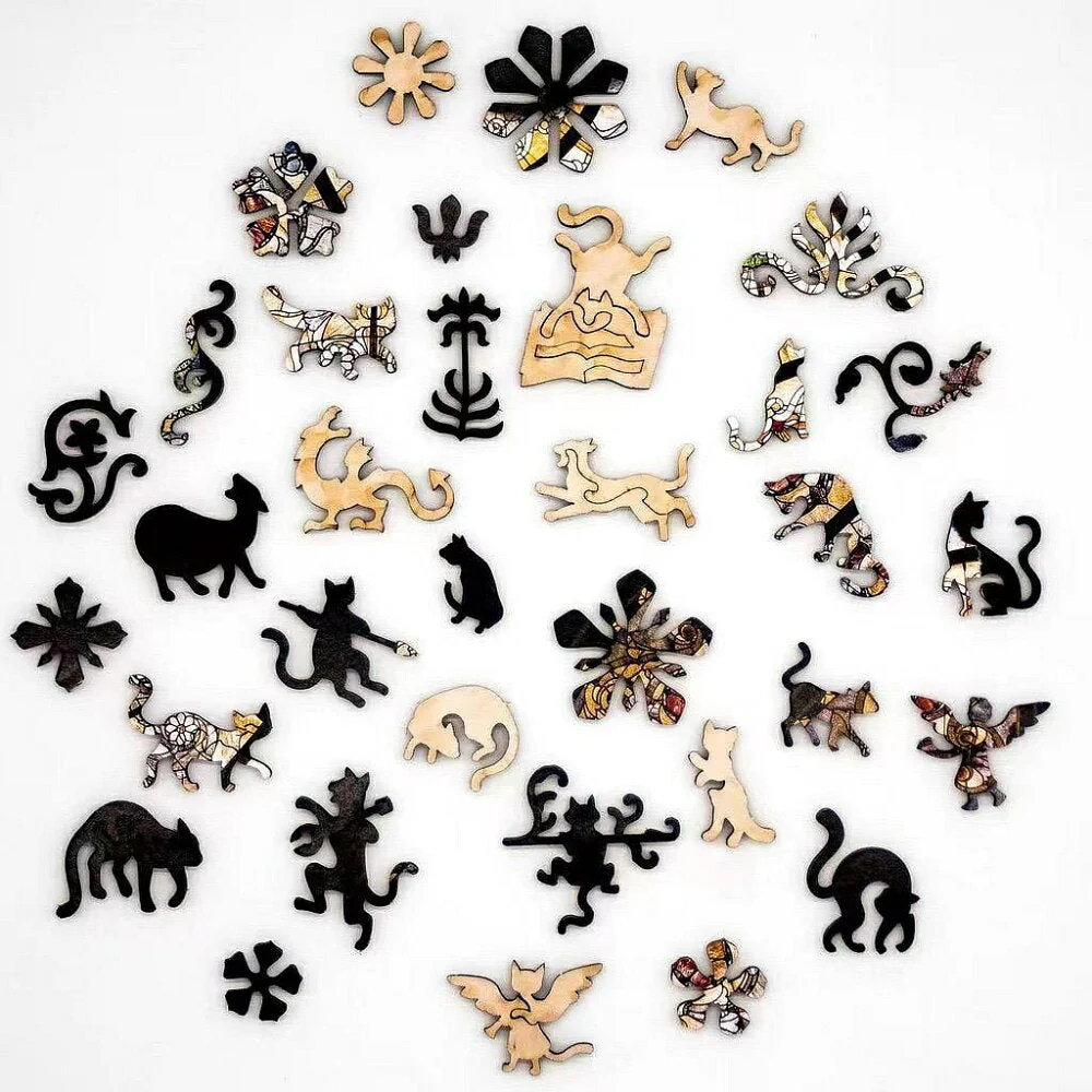 šāā¬Cathedral Cat Wooden Jigsaw Puzzle - 372PCS - Image 4
