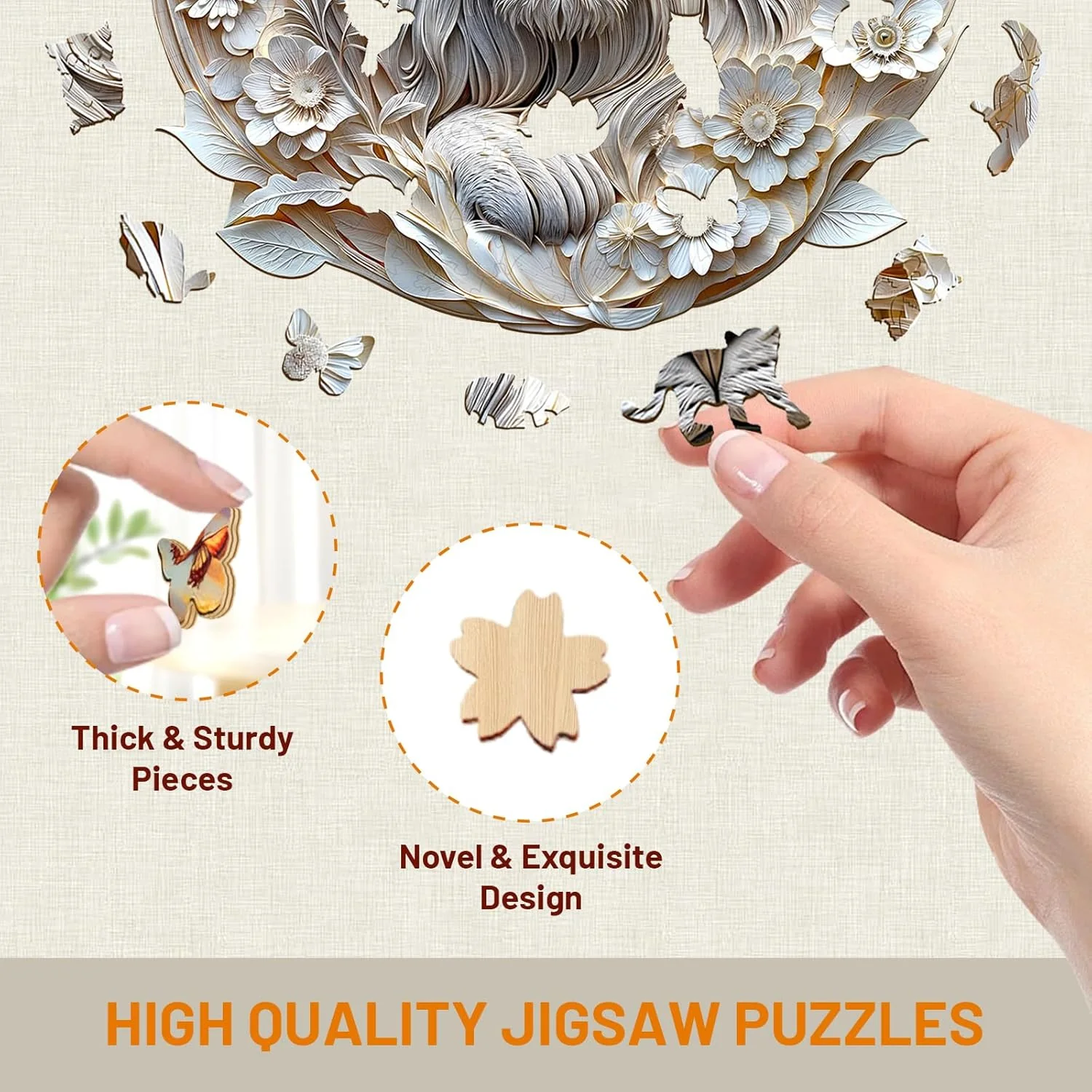 🦁3D Lion Wooden Jigsaw Puzzle - Image 4