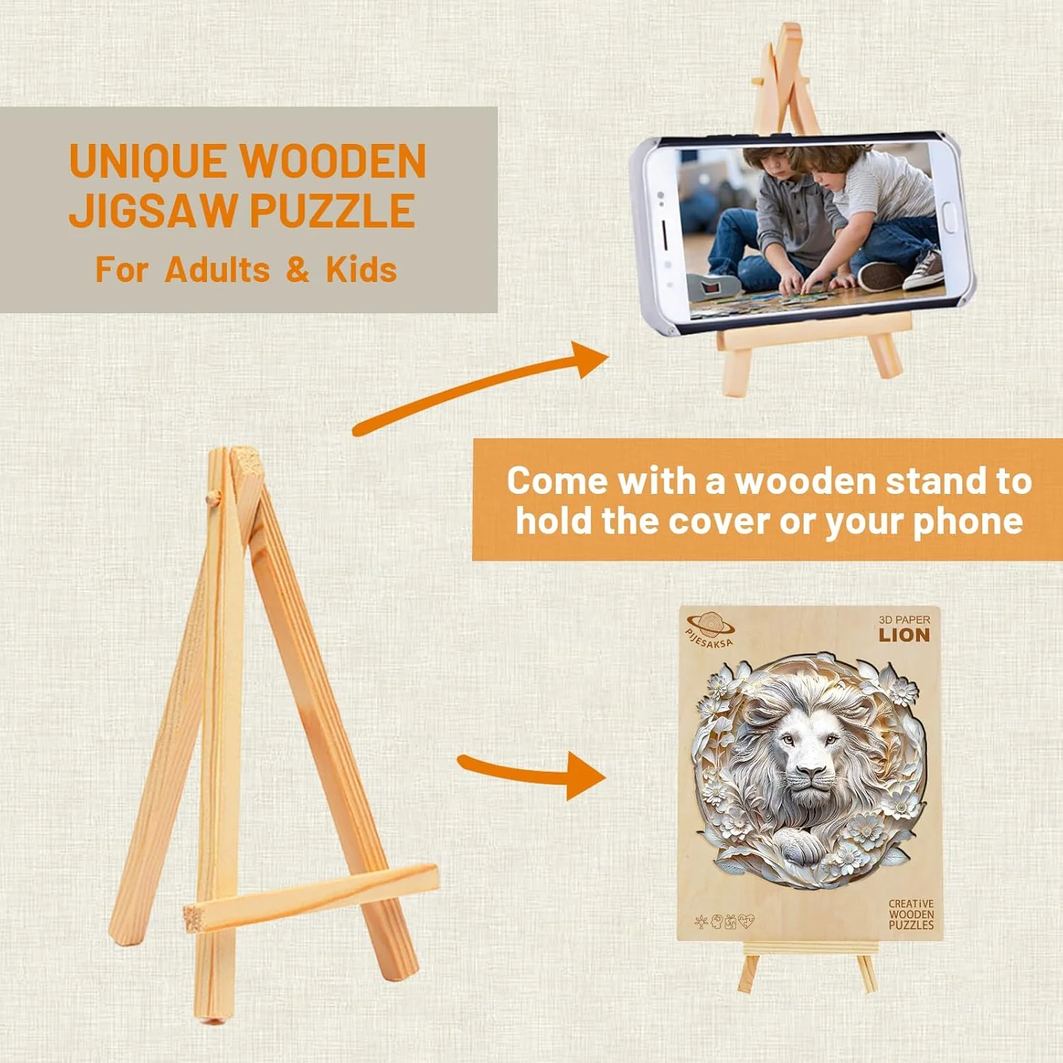 🦁3D Lion Wooden Jigsaw Puzzle - Image 7