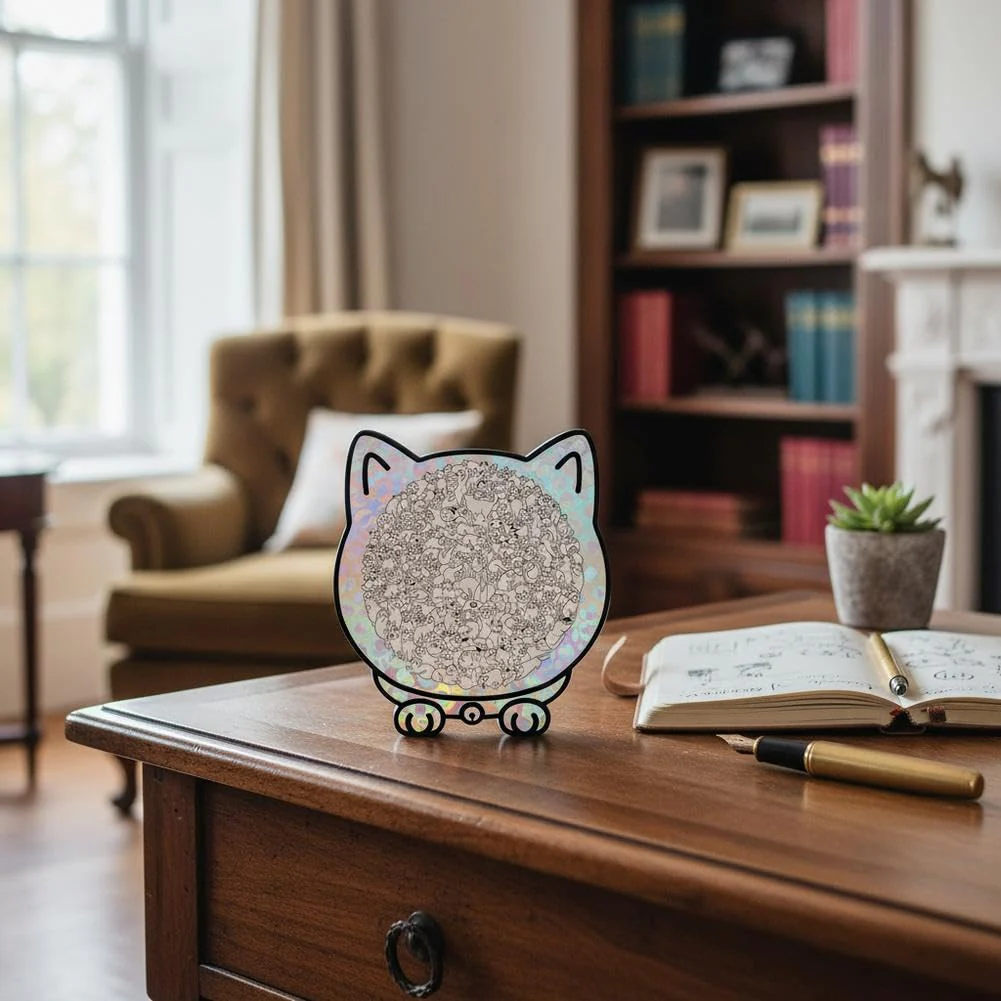 🎁49% OFF🎅135-Piece Morandi-Colored Cat Shaped Tray Wooden Jigsaw Puzzle - Image 11