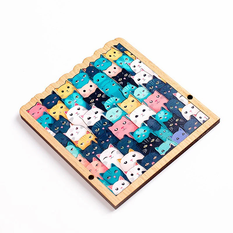🐾Cat Shaped Tray Wooden Jigsaw Puzzle - Image 5