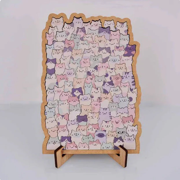 🐾Cat Shaped Tray Wooden Jigsaw Puzzle - Image 8