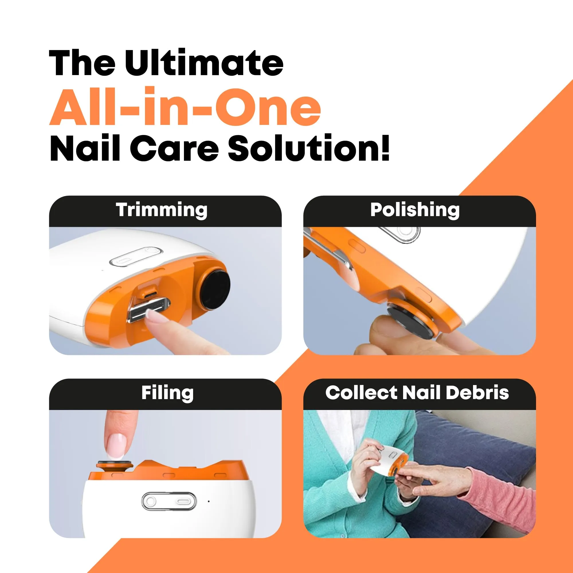 2 in 1 Electric Automatic Nail Clipper Trimmer - Image 10