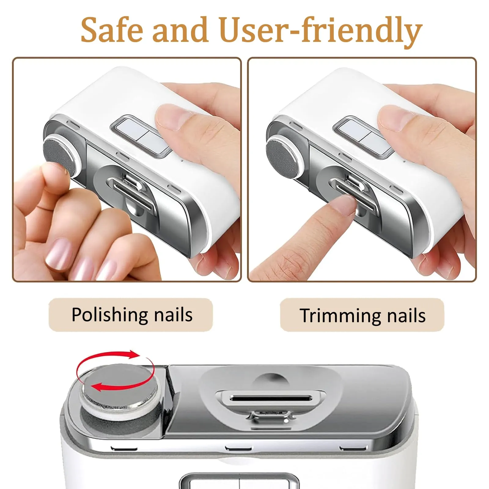 2 in 1 Electric Automatic Nail Clipper Trimmer - Image 11