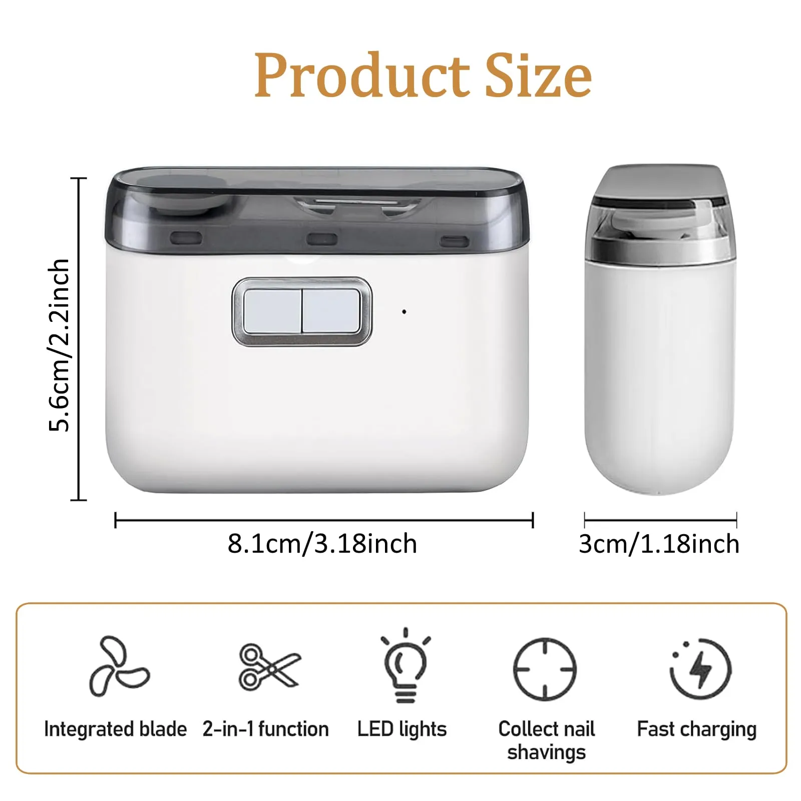 2 in 1 Electric Automatic Nail Clipper Trimmer - Image 15