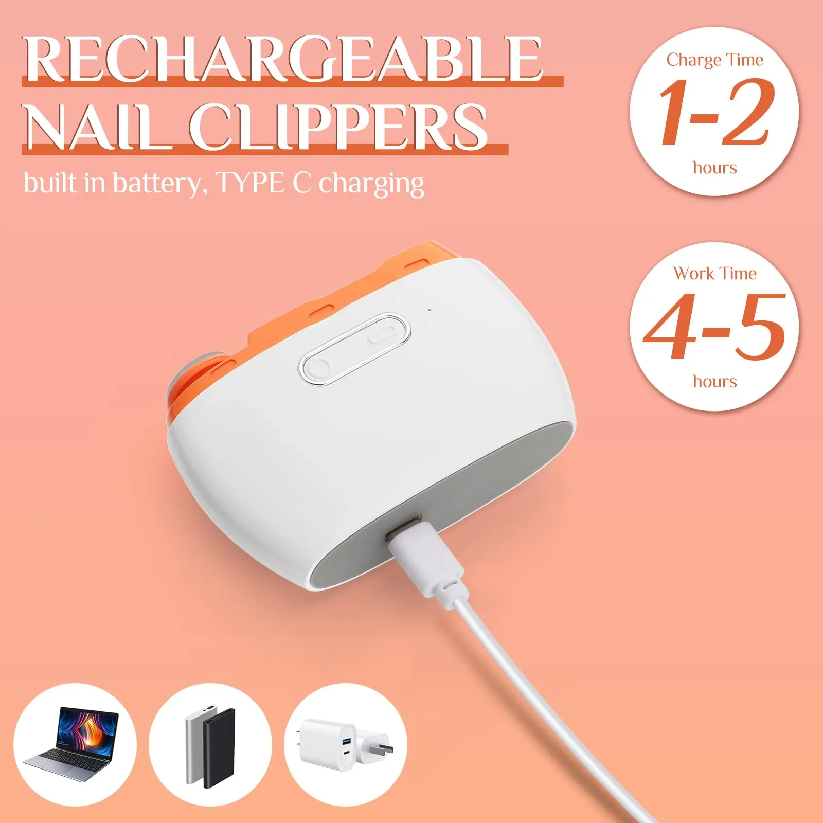 2 in 1 Electric Automatic Nail Clipper Trimmer - Image 16