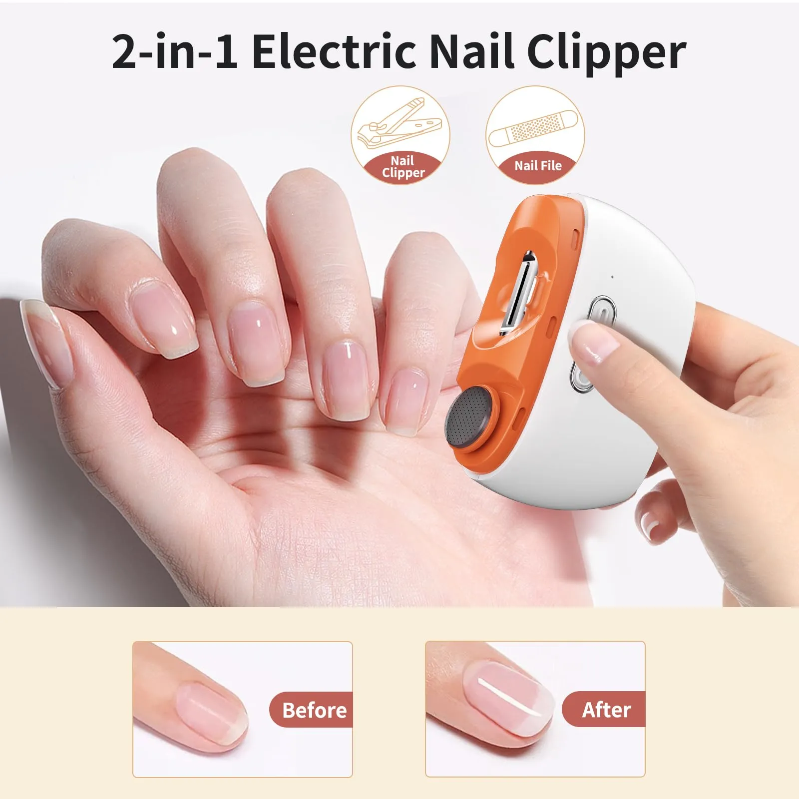 2 in 1 Electric Automatic Nail Clipper Trimmer - Image 5