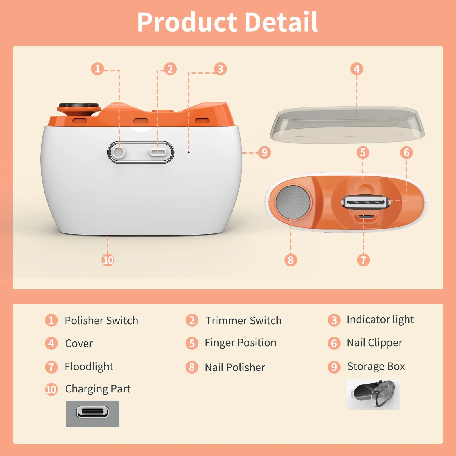 2 in 1 Electric Automatic Nail Clipper Trimmer - Image 7