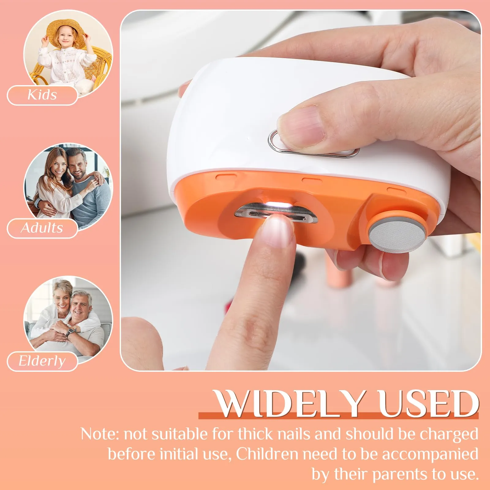 2 in 1 Electric Automatic Nail Clipper Trimmer - Image 9