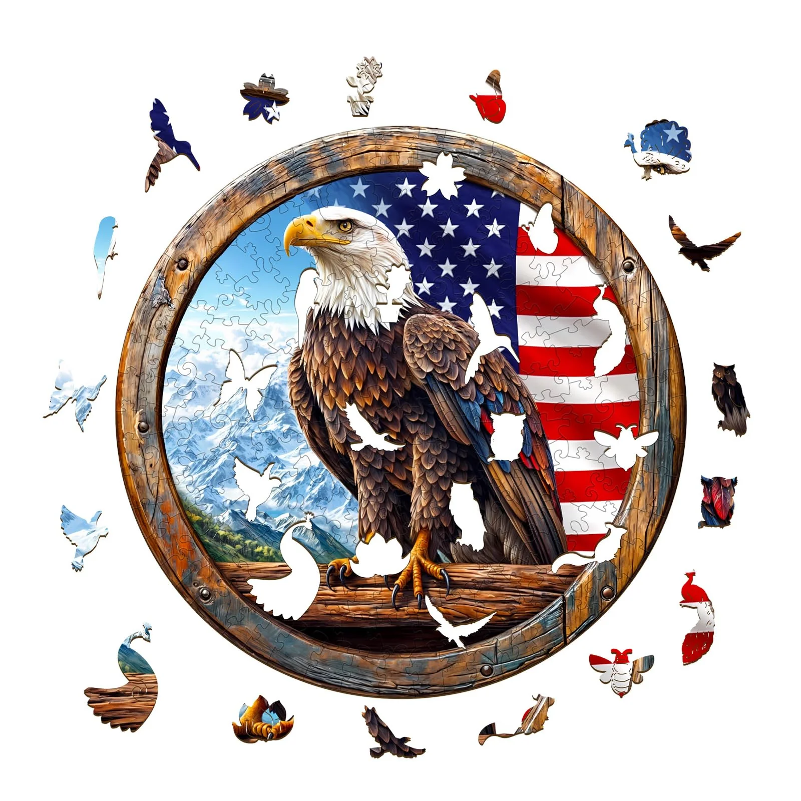3D Bald Eagle Wooden Jigsaw Puzzle - Image 2