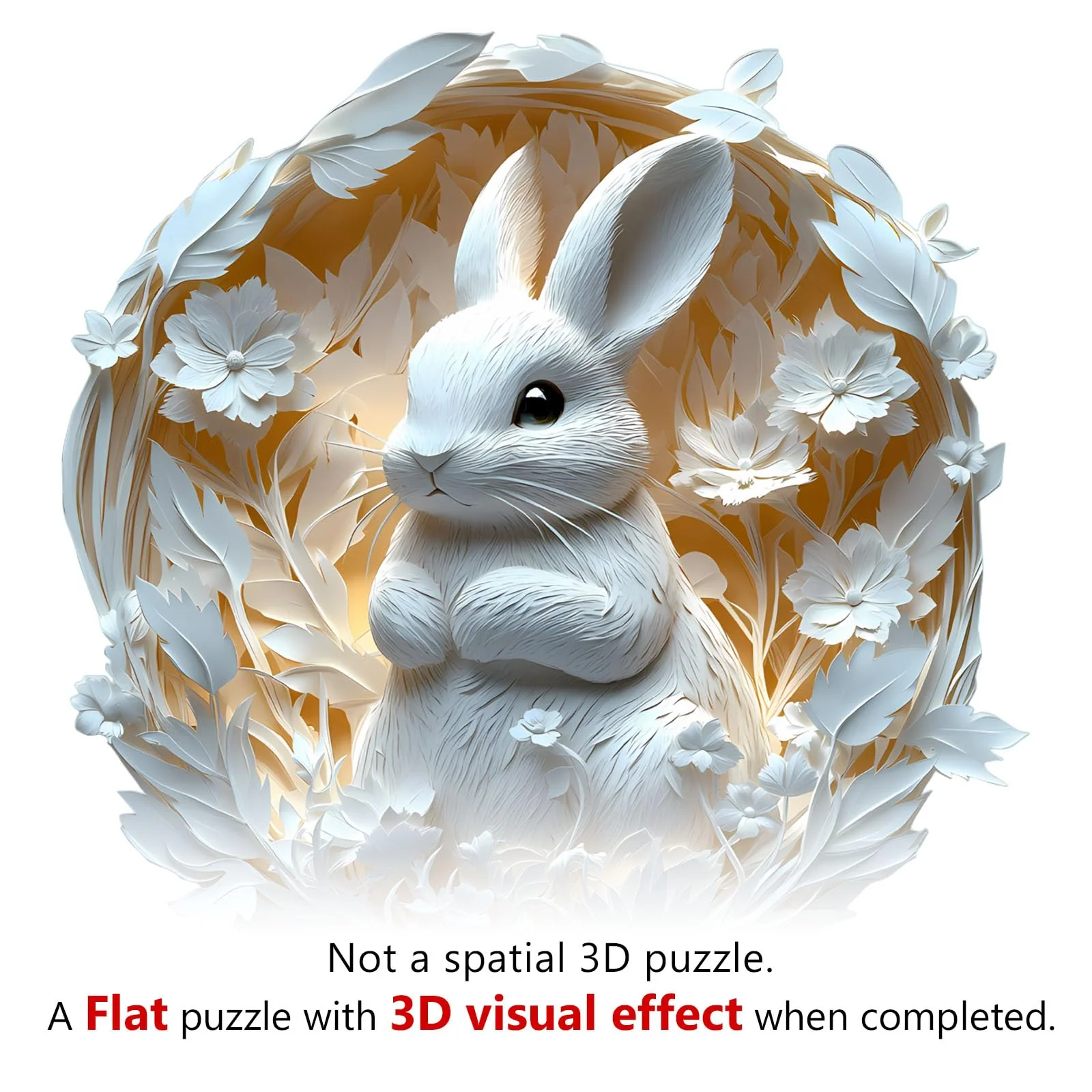 🐇3D Bunny Wooden Jigsaw Puzzle - Image 2