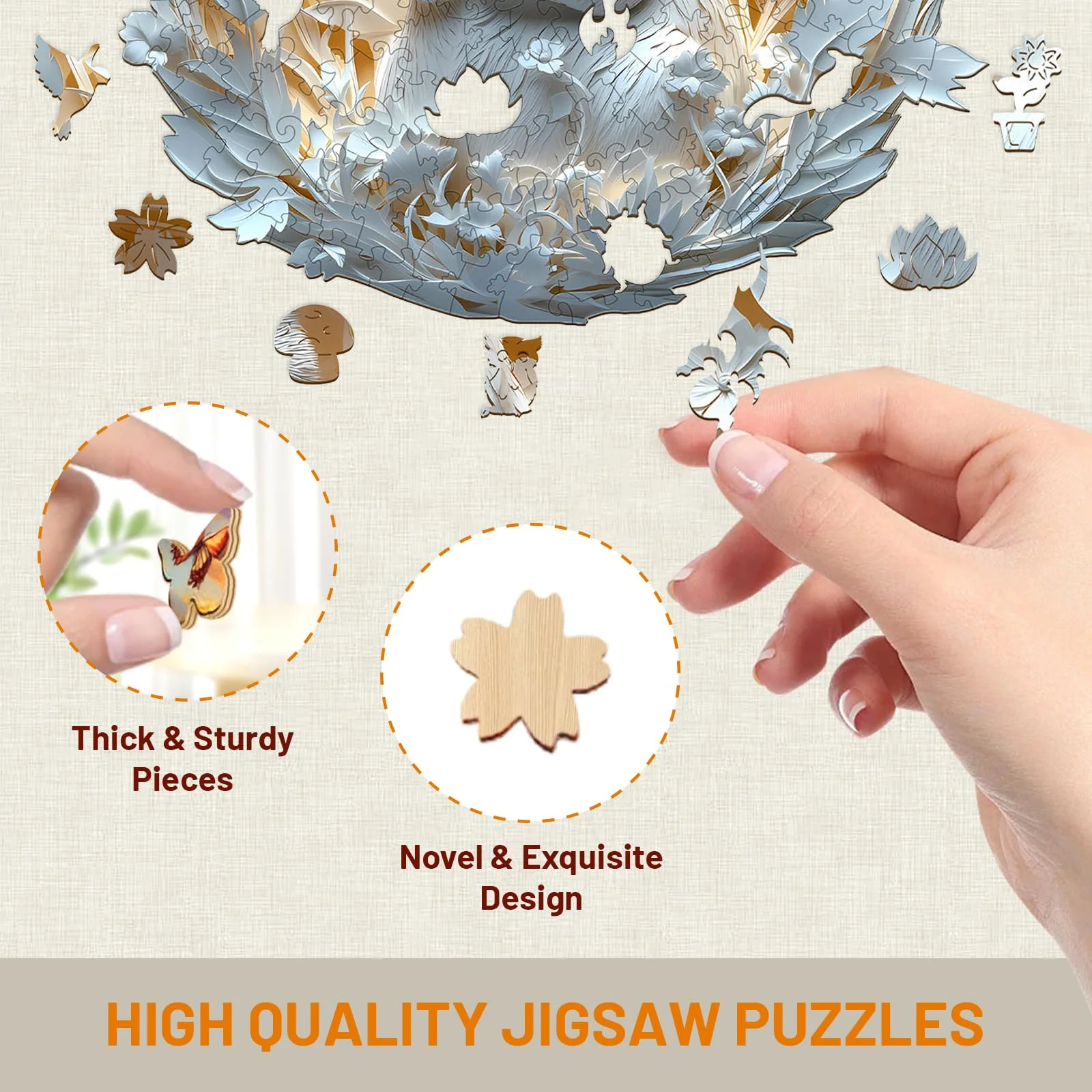 🐇3D Bunny Wooden Jigsaw Puzzle - Image 4