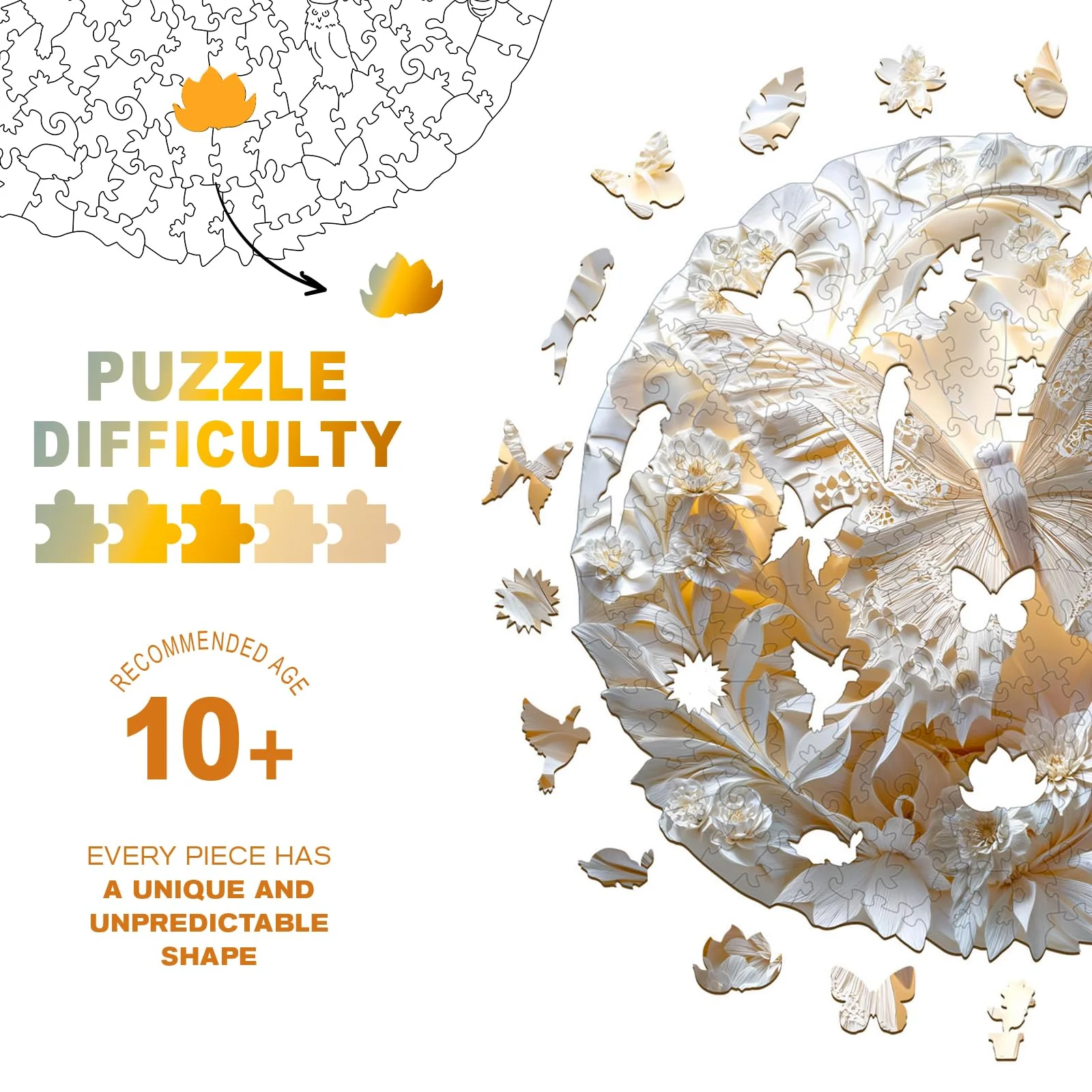 3D Butterfly Wooden Jigsaw Puzzle - Image 3