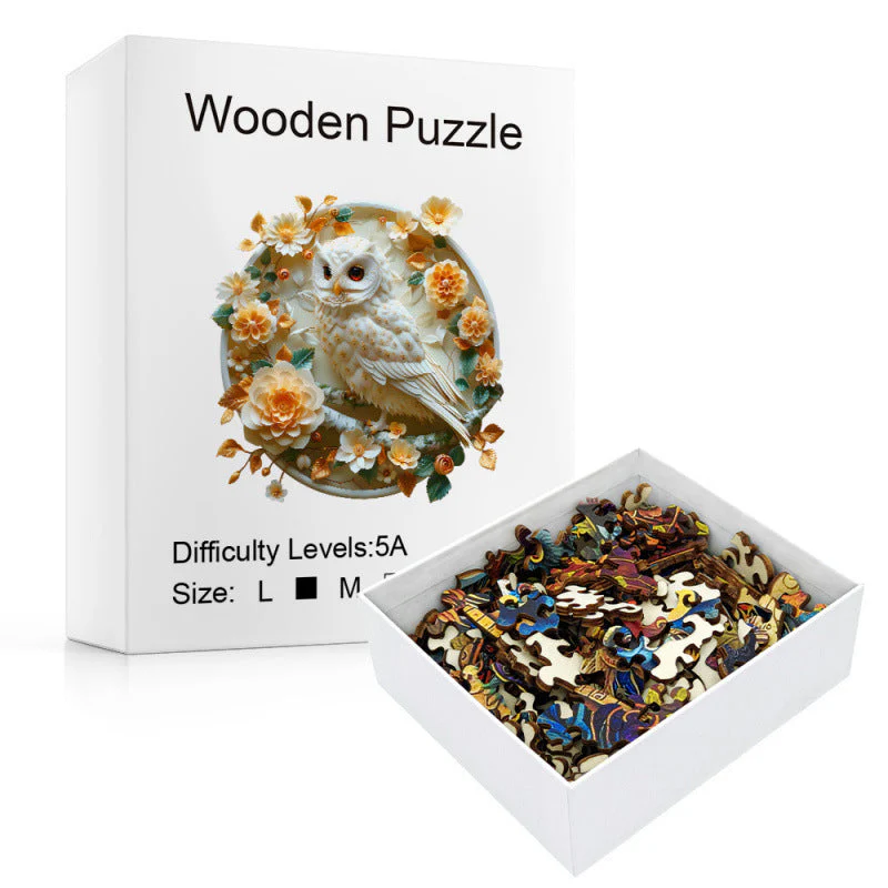 3D Flowers Owl Jigsaw Puzzle - Image 4