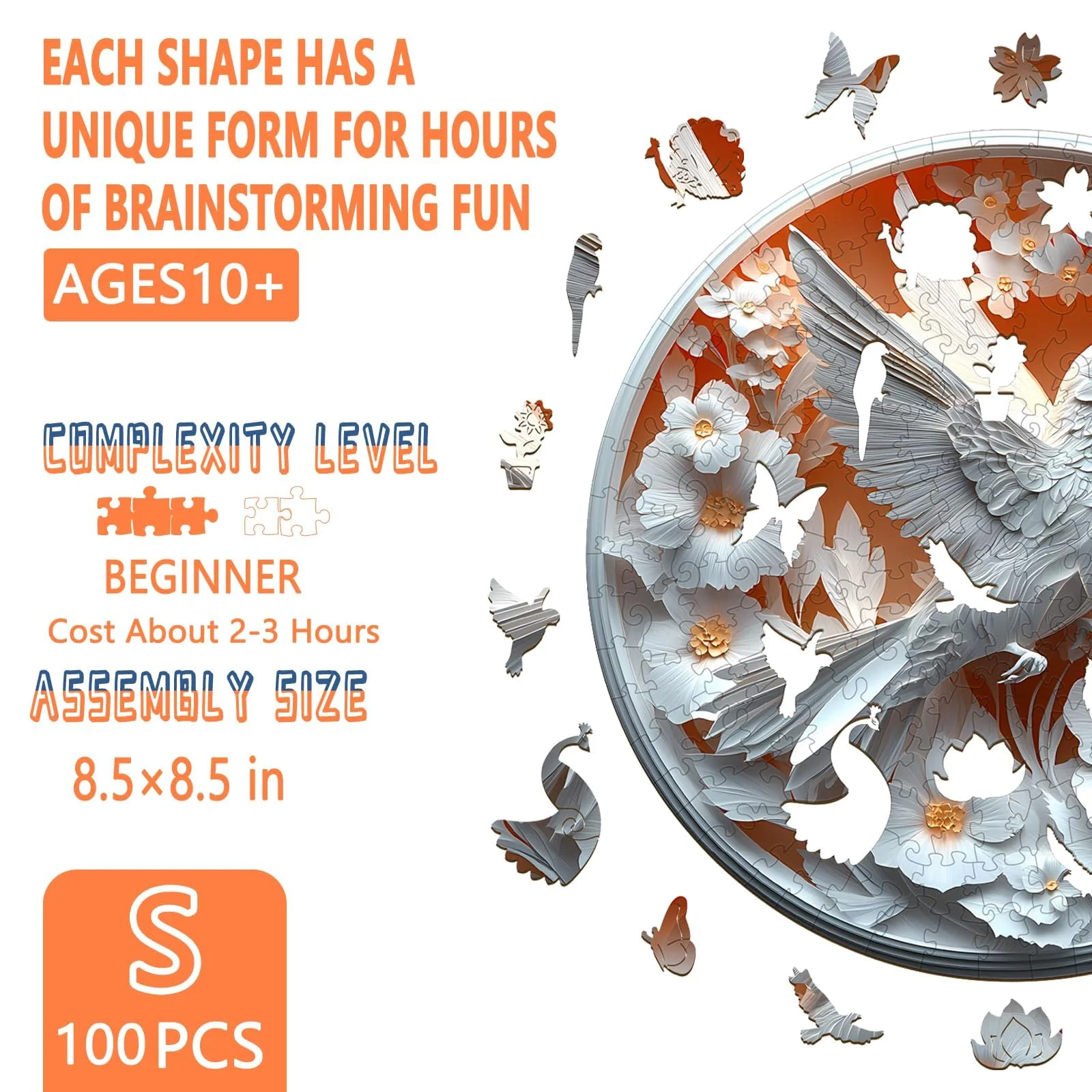 3D Hummingbird Wooden Jigsaw Puzzle - Image 3