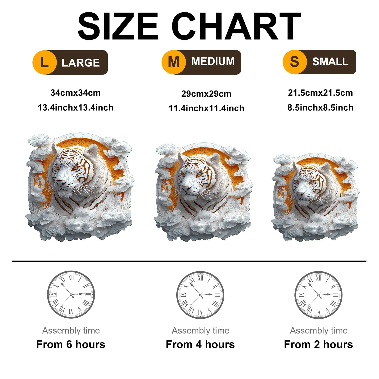 3D Tiger Wooden Jigsaw Puzzle - Image 10