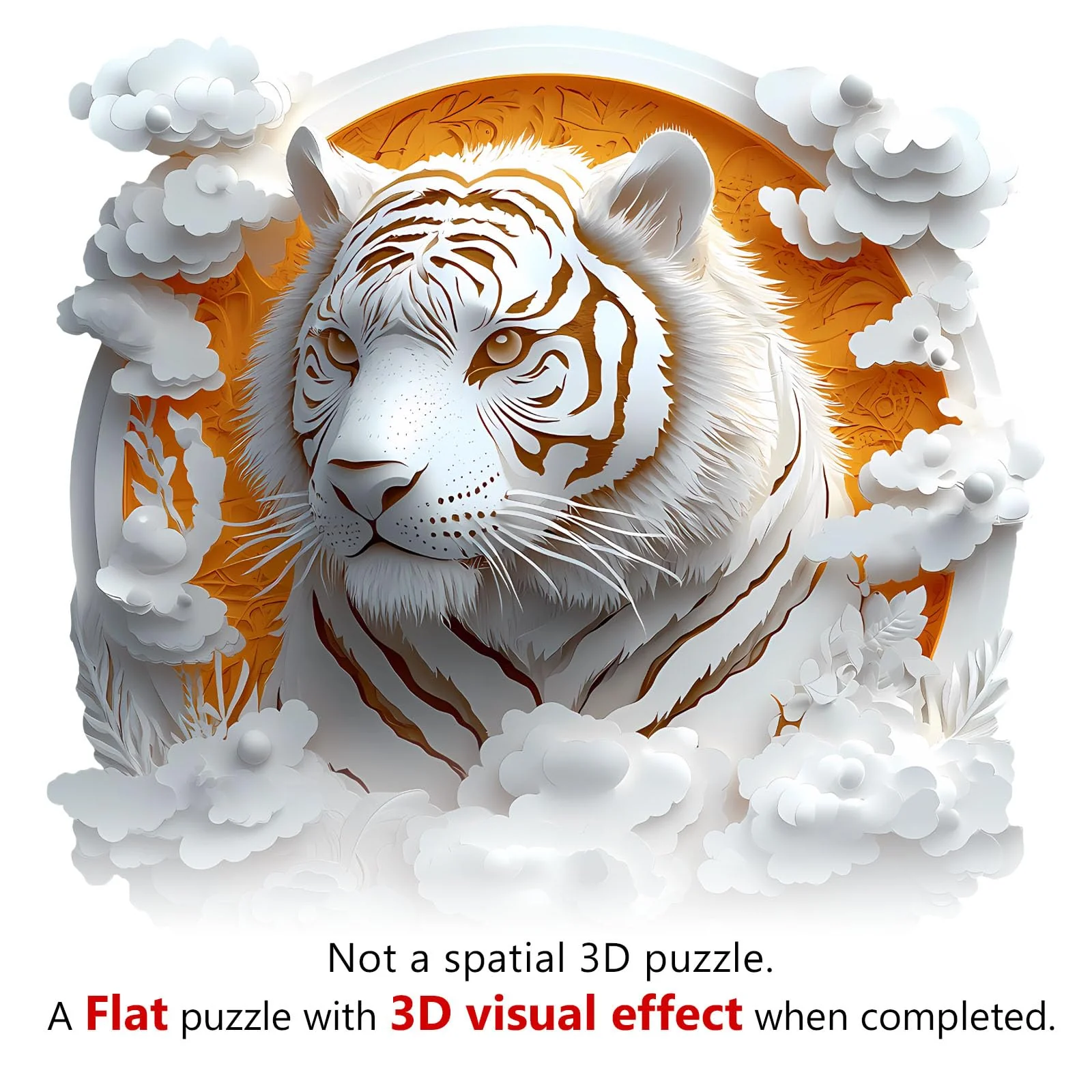 3D Tiger Wooden Jigsaw Puzzle - Image 4