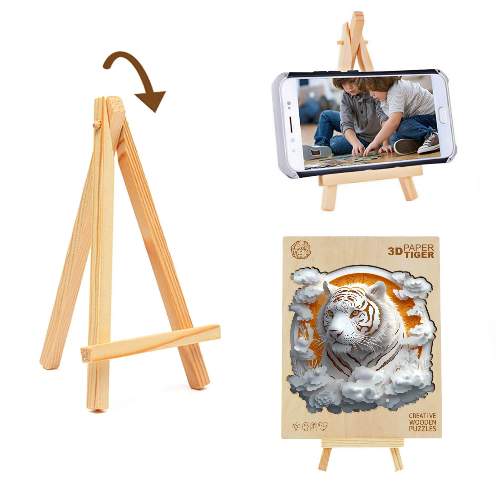 3D Tiger Wooden Jigsaw Puzzle - Image 6