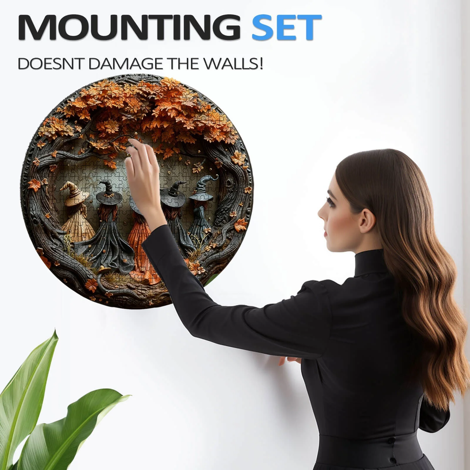 Autumn Witch Wooden Jigsaw Puzzle - Image 5