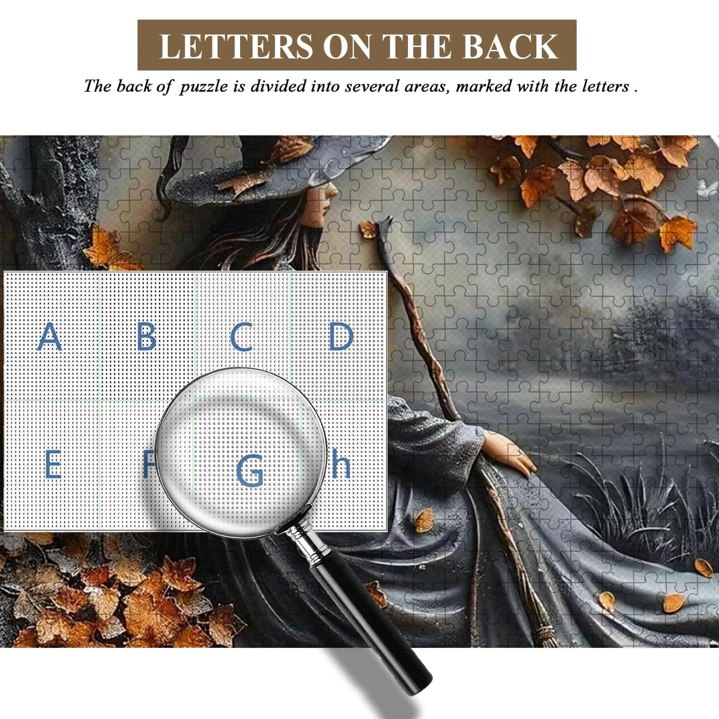 Autumn Witch Wooden Jigsaw Puzzle - Image 8