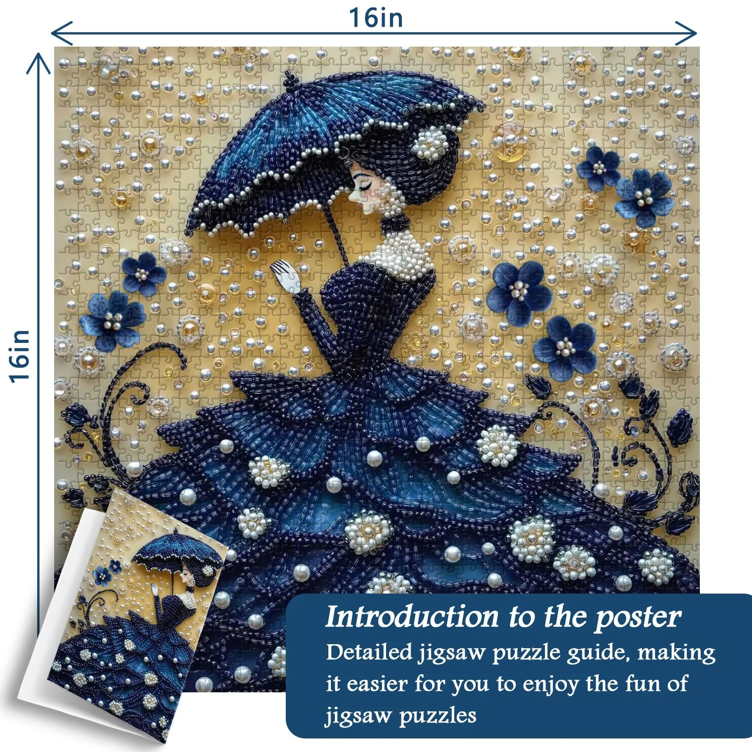Beaded Lady Wooden Jigsaw Puzzles 1000 Pieces - Image 10