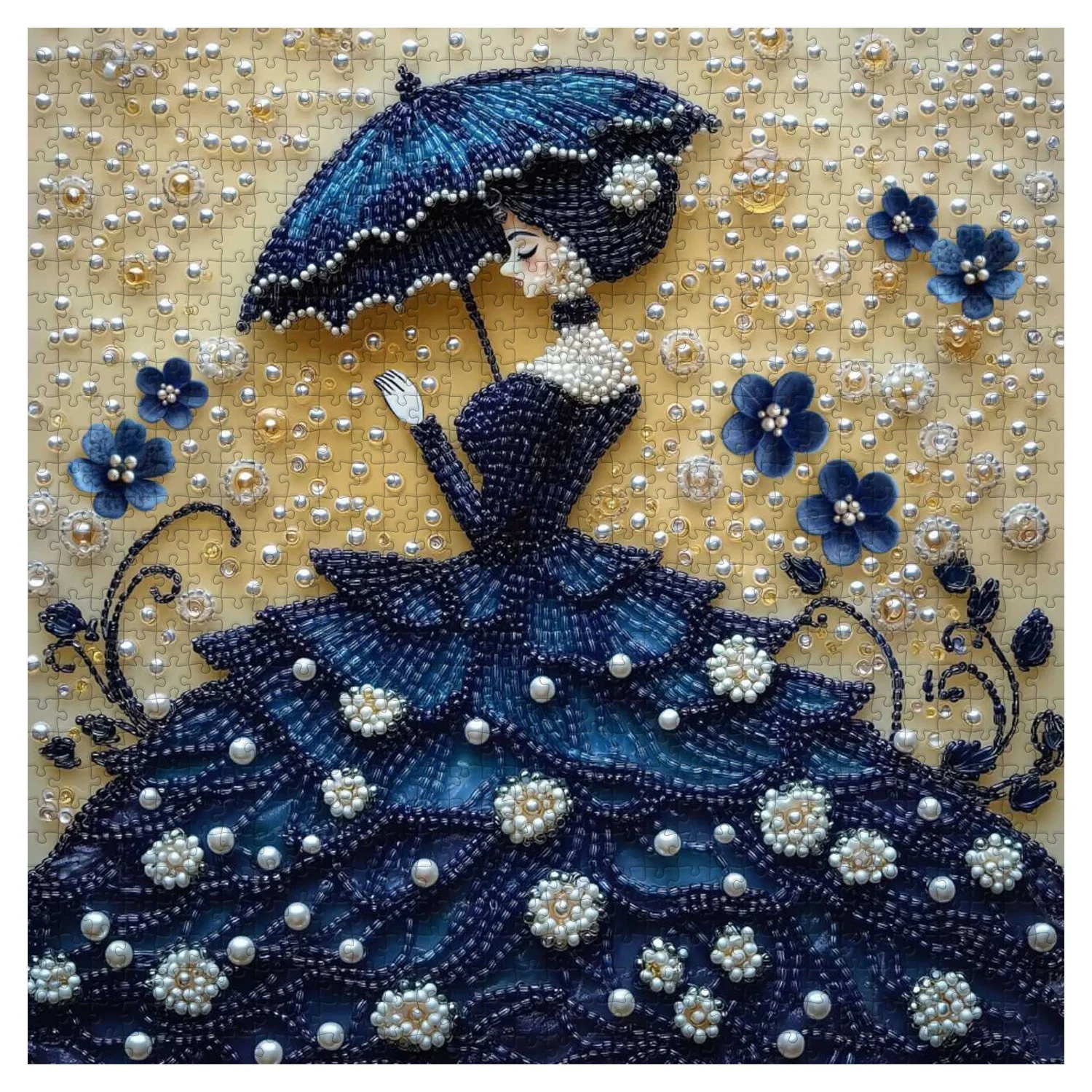 Beaded Lady Wooden Jigsaw Puzzles 1000 Pieces - Image 5