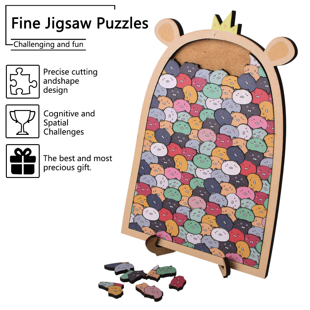 Bear Tray Wooden Jigsaw Puzzle - Image 4