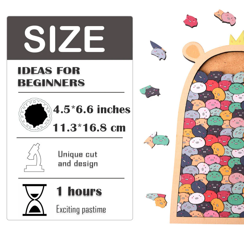 Bear Tray Wooden Jigsaw Puzzle - Image 6