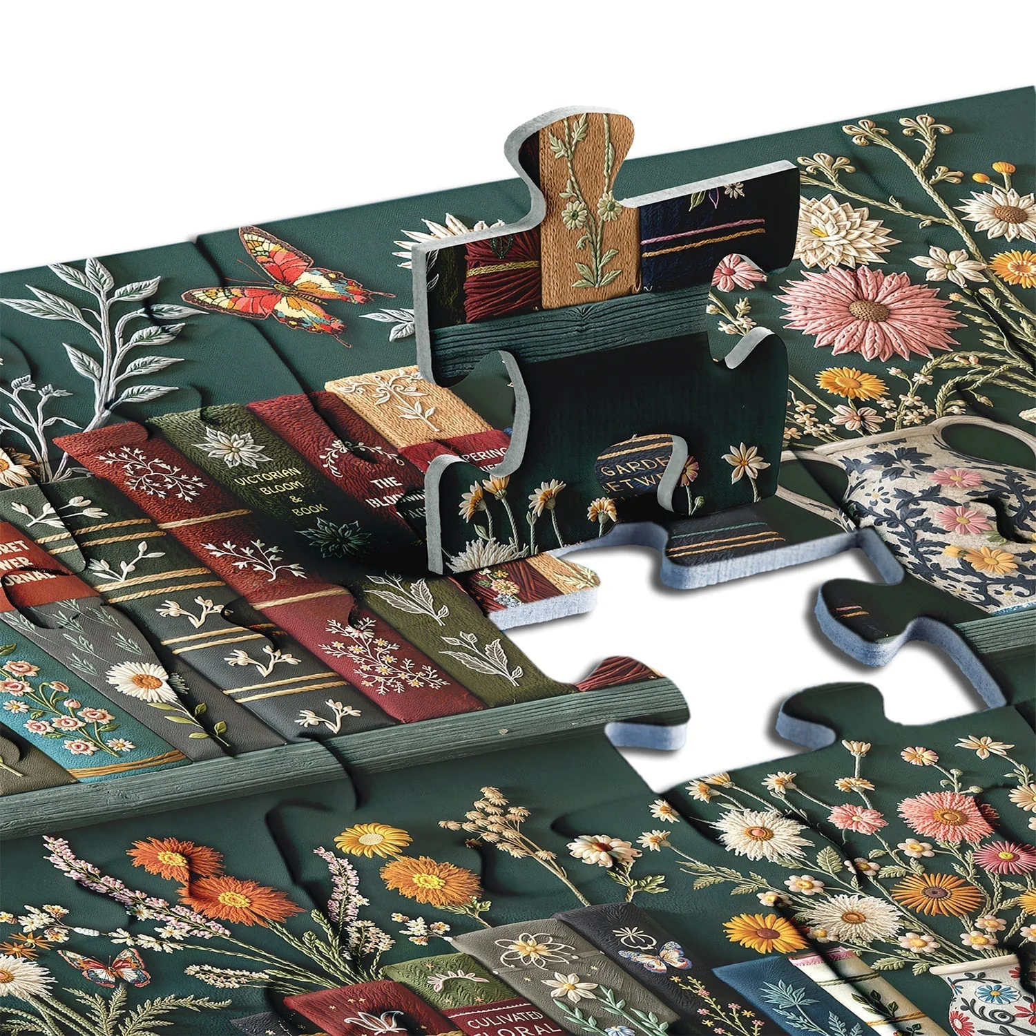 Blooming Bookshelf Jigsaw Puzzles 1000 Pieces - Image 3