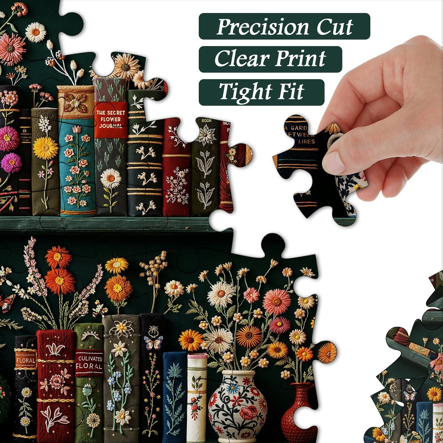 Blooming Bookshelf Jigsaw Puzzles 1000 Pieces - Image 4