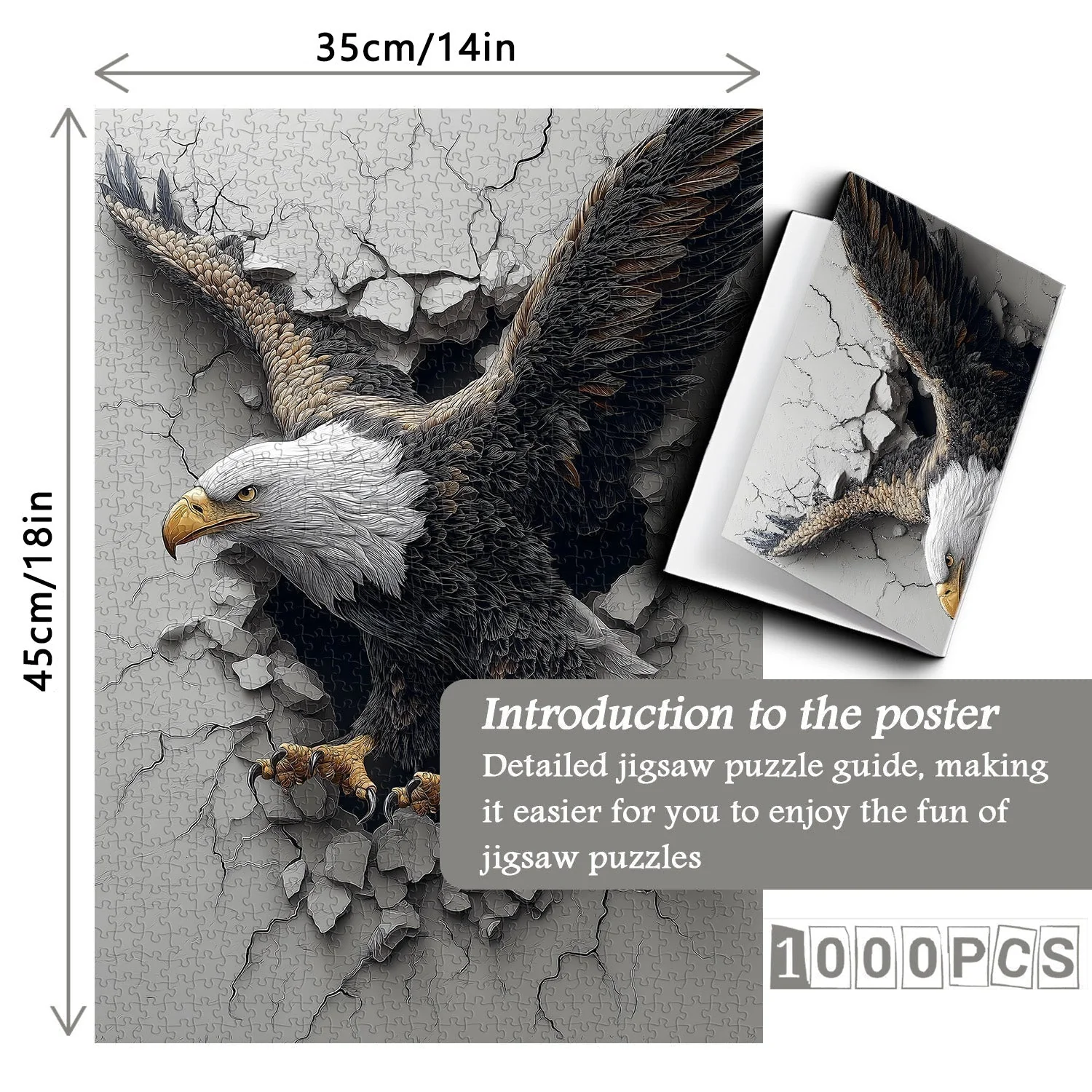 Breaking Free Eagle Wooden Jigsaw Puzzle 1000 Pieces - Image 10