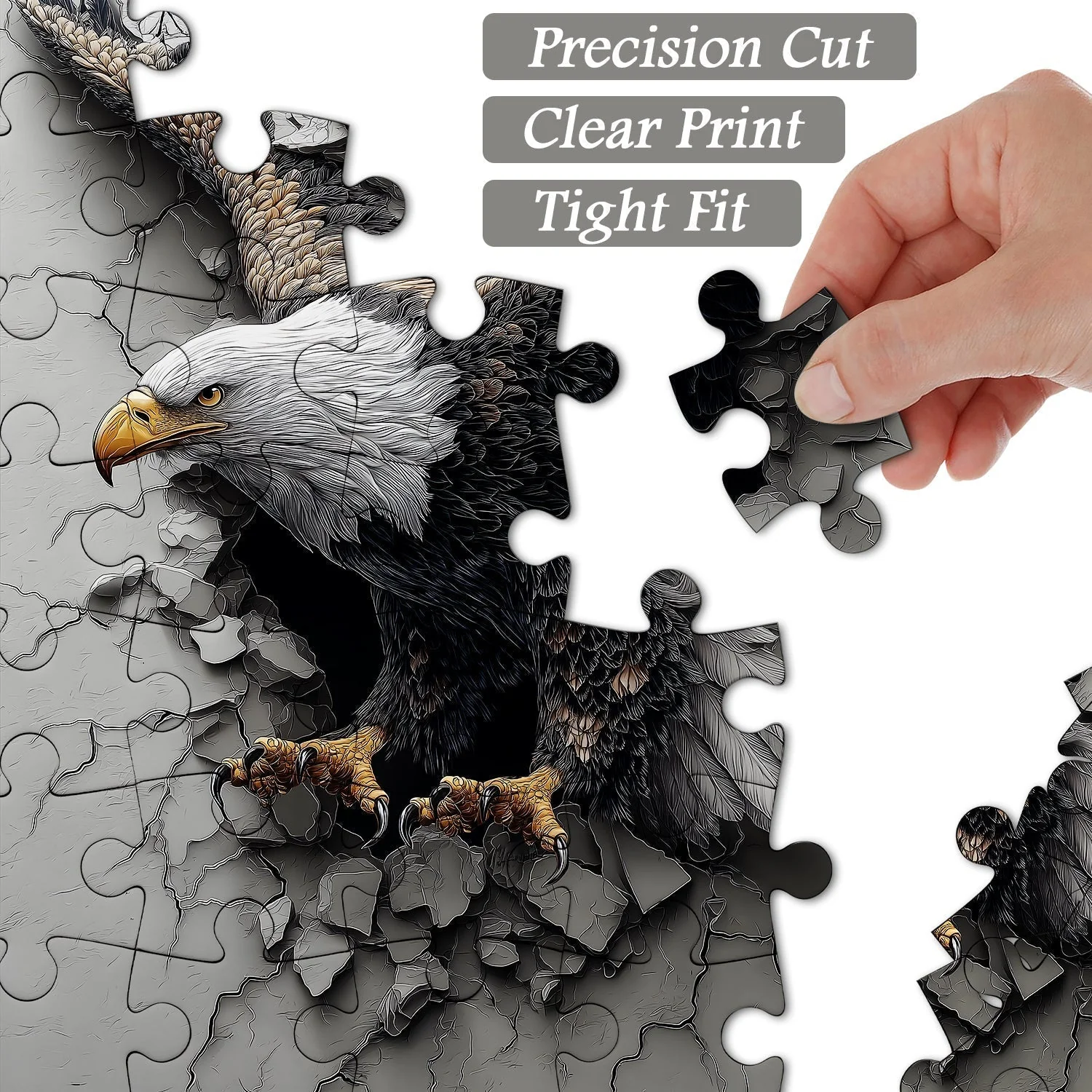 Breaking Free Eagle Wooden Jigsaw Puzzle 1000 Pieces - Image 6
