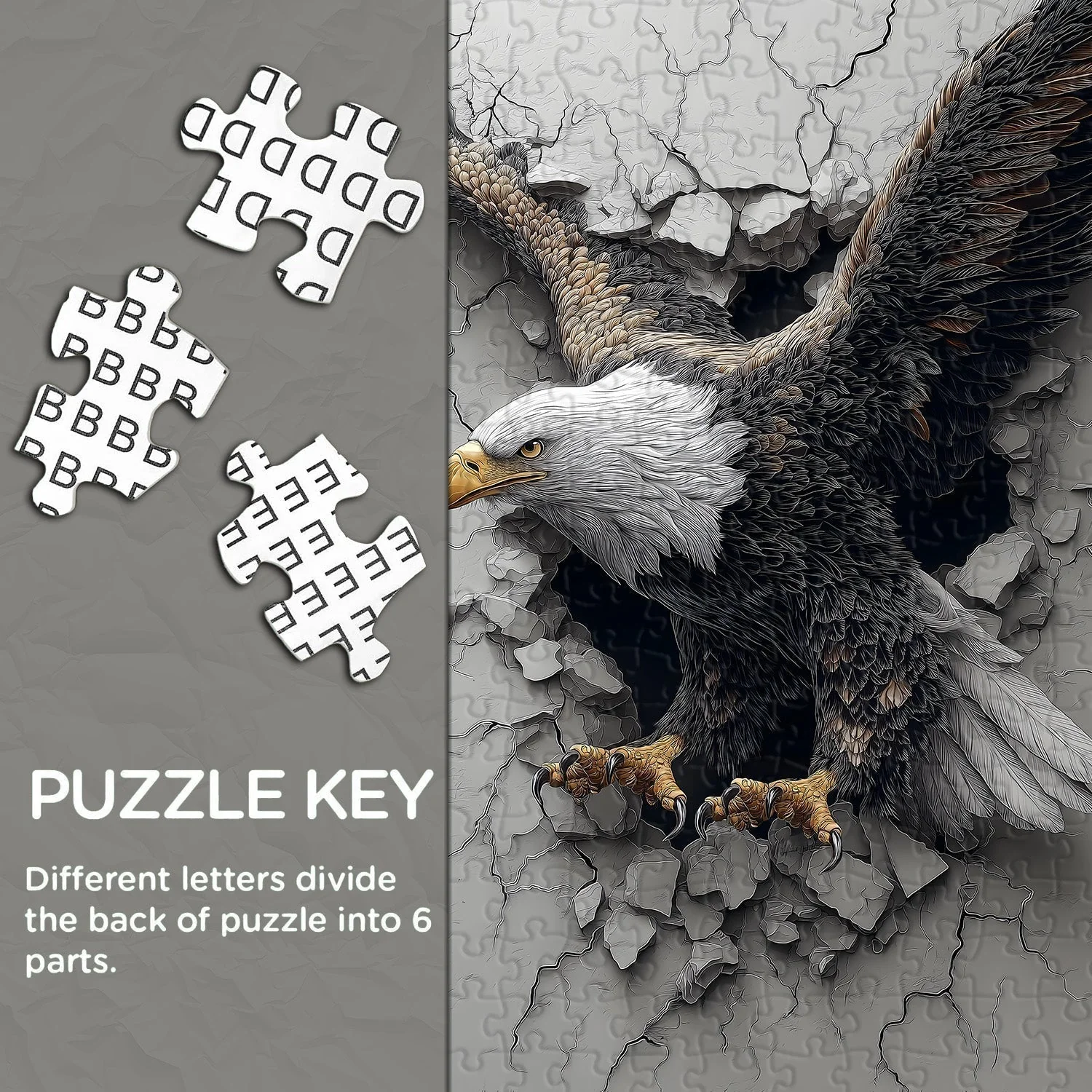Breaking Free Eagle Wooden Jigsaw Puzzle 1000 Pieces - Image 8