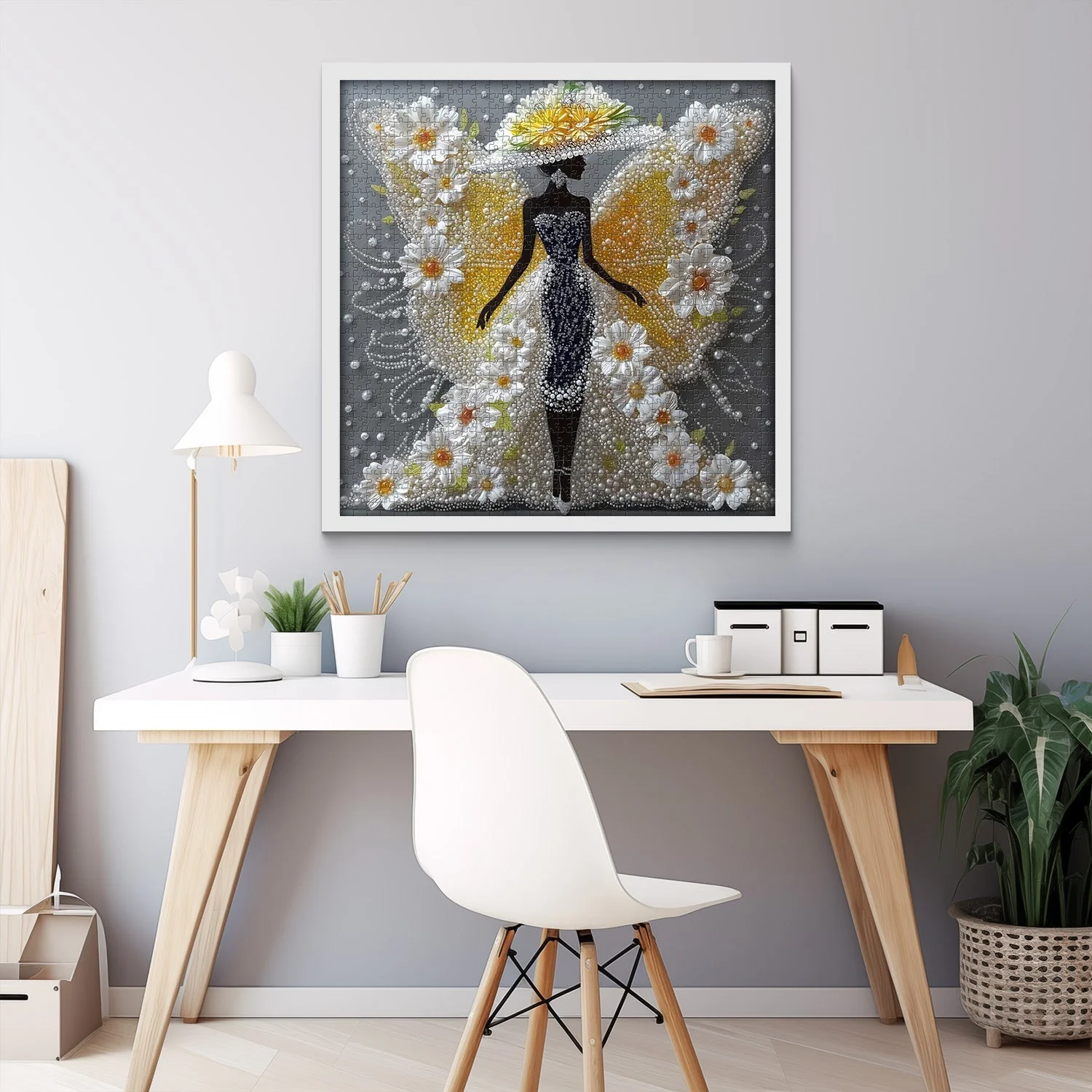 Butterfly Lady Wooden Jigsaw Puzzles 1000 Pieces - Image 4