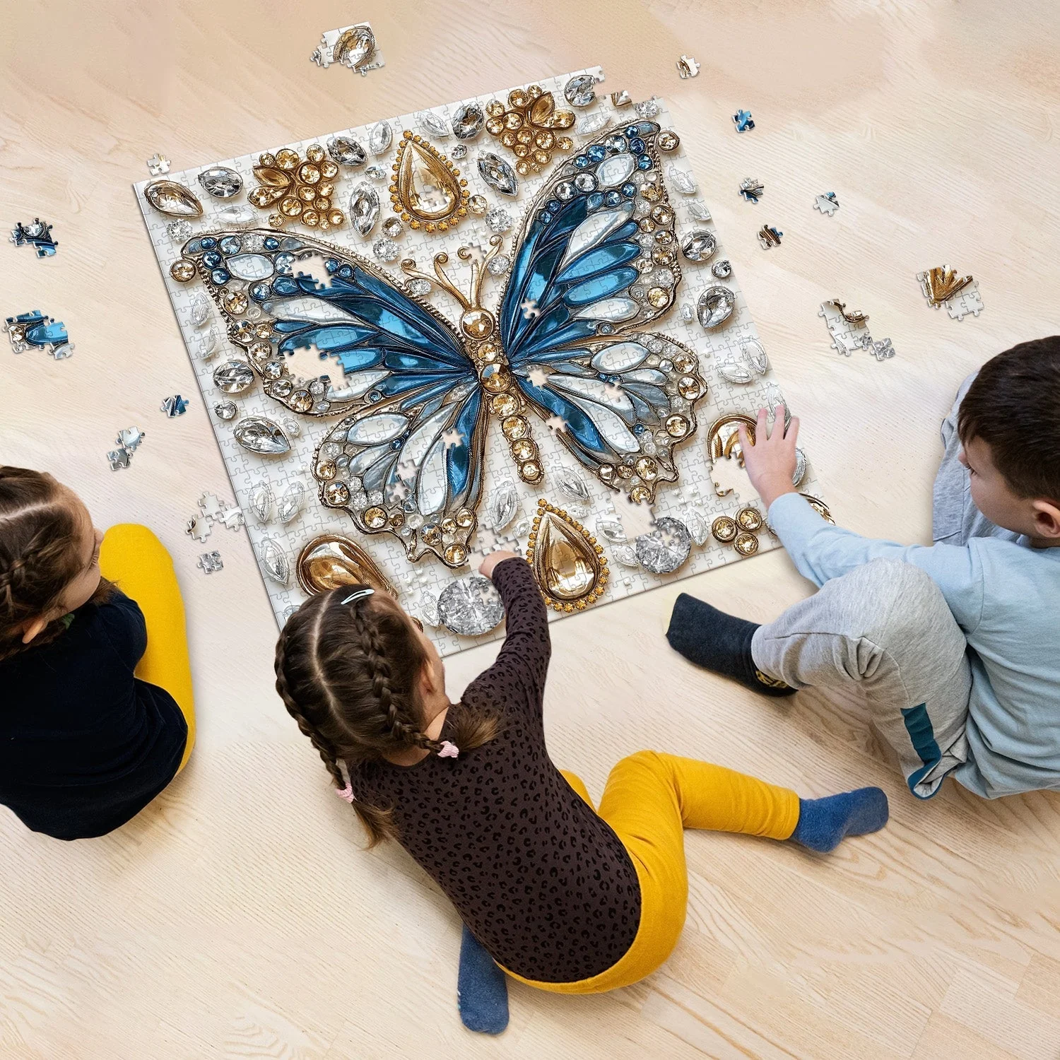 Butterfly's Crystal Symphony Wooden Jigsaw Puzzle 1000 Pieces - Image 3