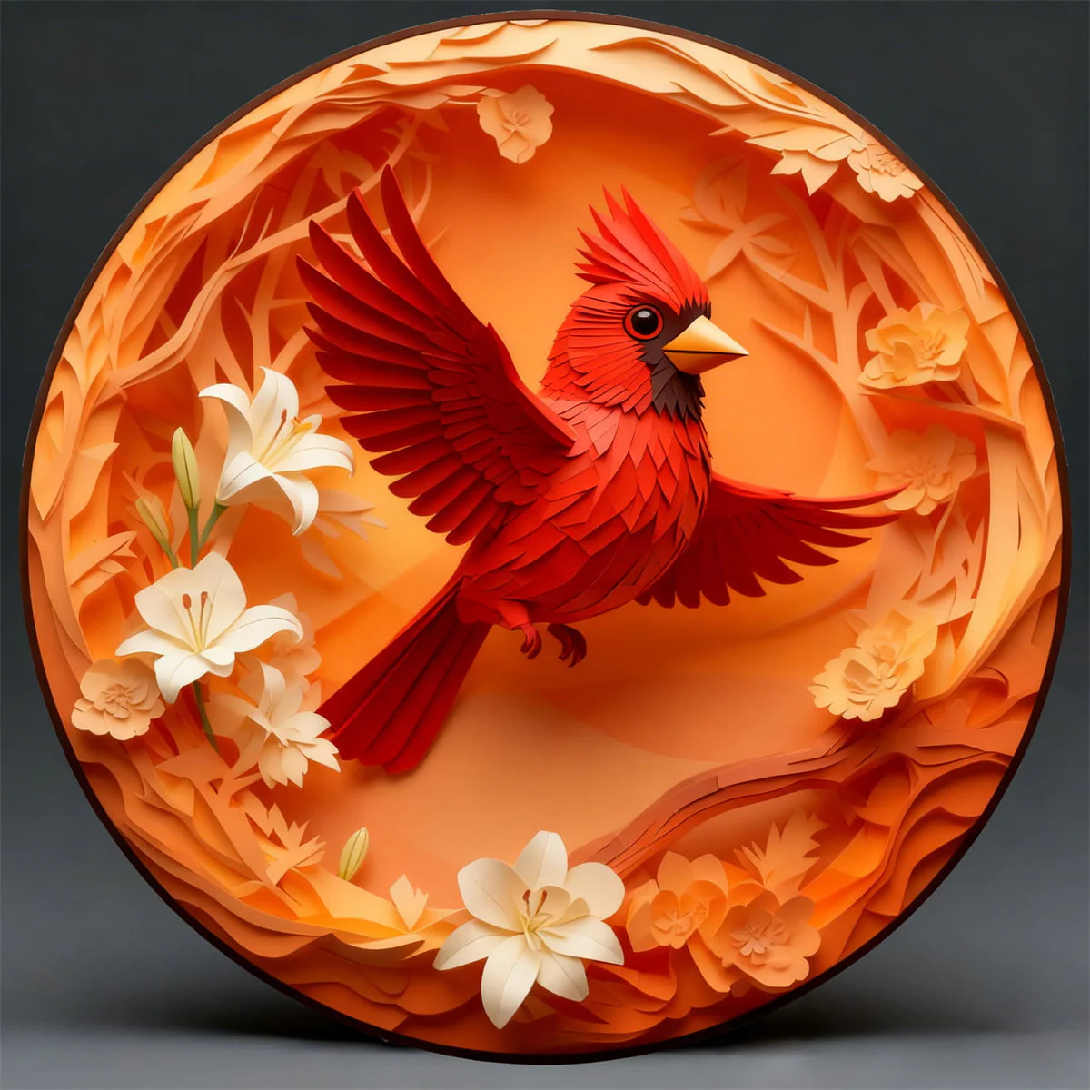 Flying Cardinal Wooden Jigsaw Puzzle - Image 8