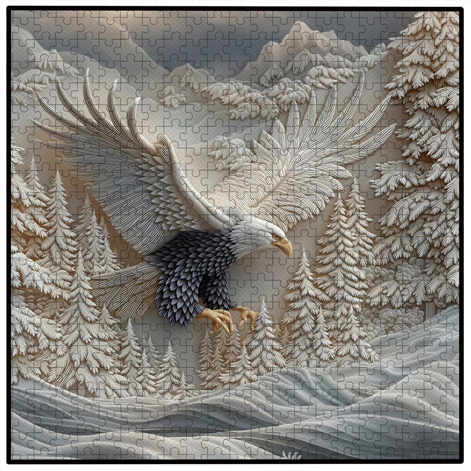 Carved Eagle Jigsaw Puzzle - Image 3