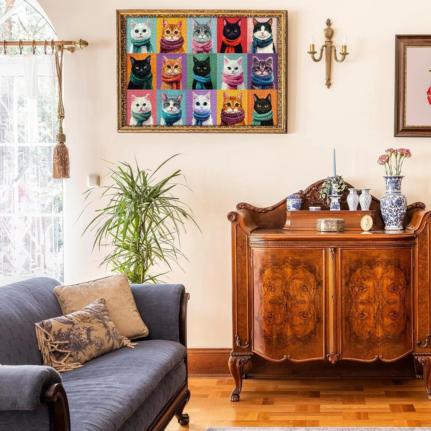 Cat Scarf Collection | 1000-Piece Wooden Jigsaw Puzzle - Image 7