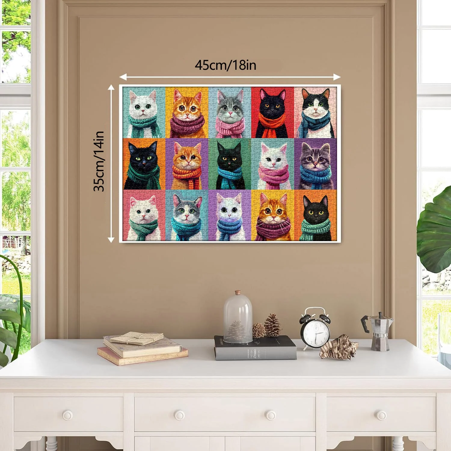 Cat Scarf Collection | 1000-Piece Wooden Jigsaw Puzzle - Image 9