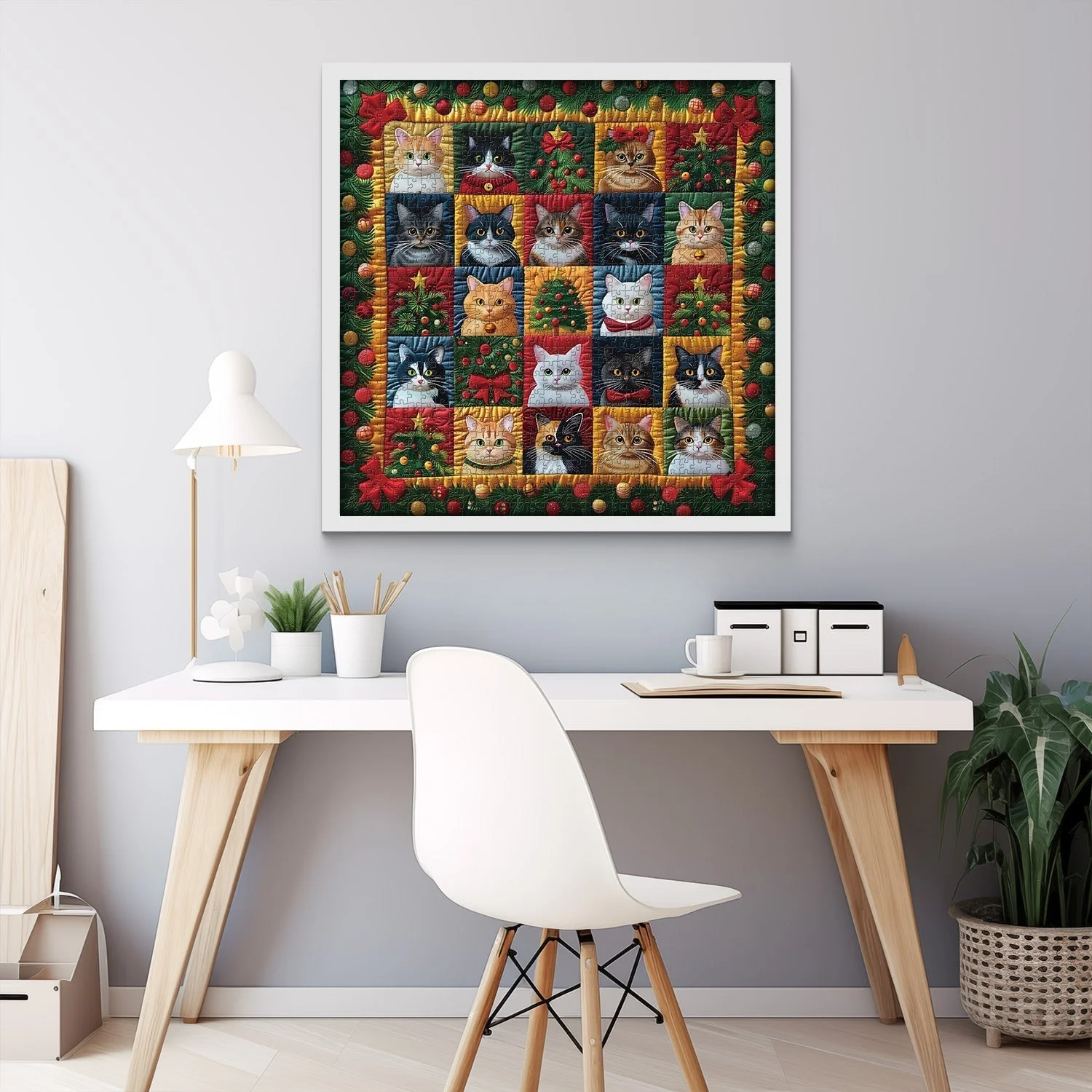 Christmas Cats Wooden Jigsaw Puzzle 1000 Pcs - Image 6