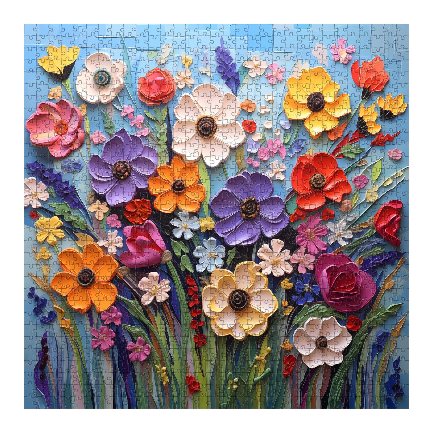 Colorful Flower | 1000-Piece Wooden Jigsaw Puzzle - Image 4