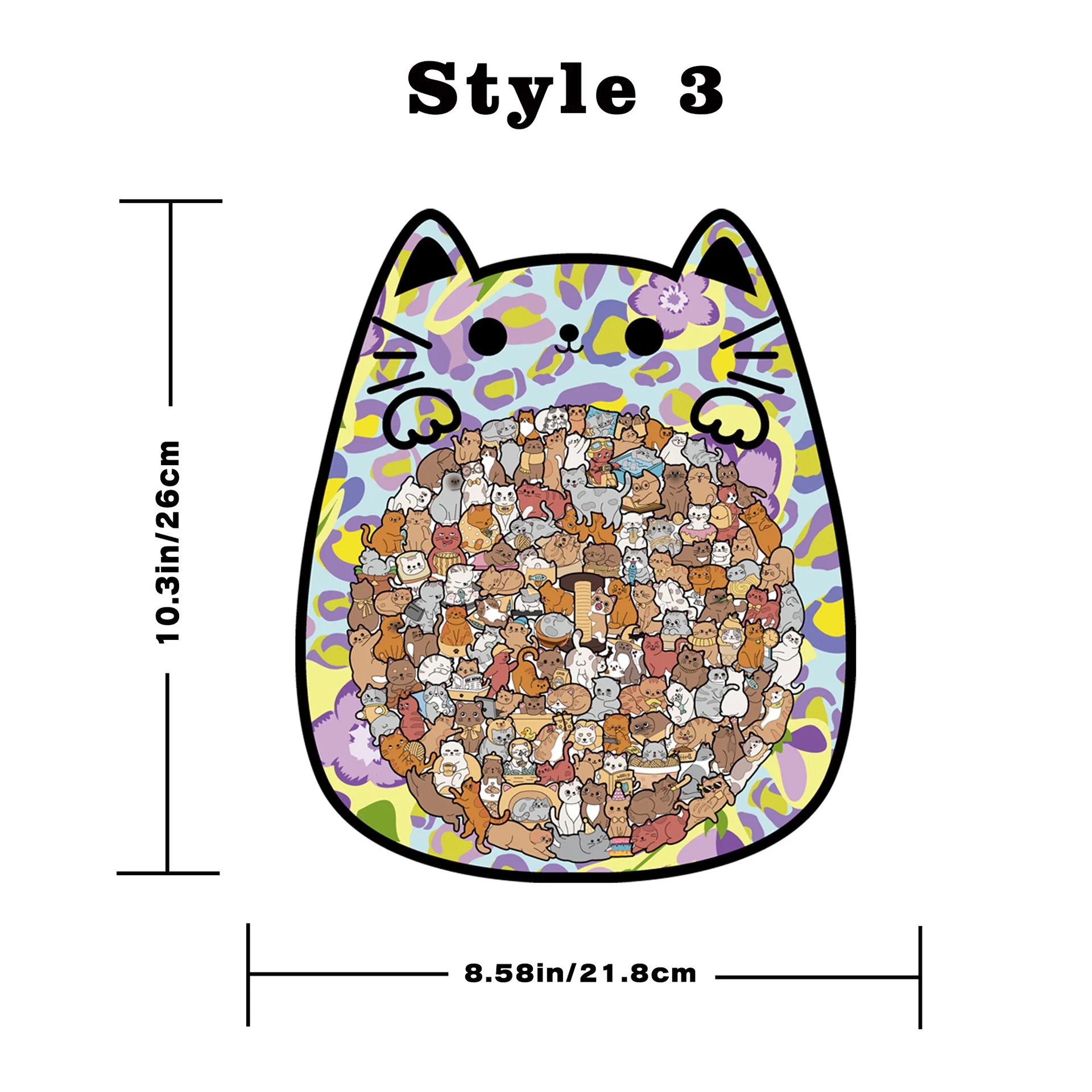 Cute Cat Shaped Tray Wooden Jigsaw Puzzle - Image 13