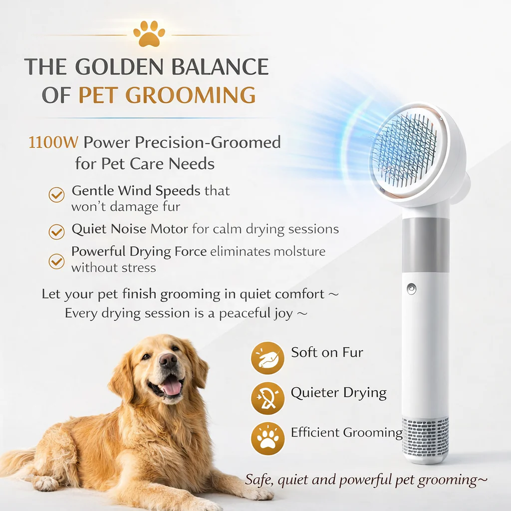 Fanyil™ 2-in-1 Pet Hair Dryer & Grooming Brush - Image 7
