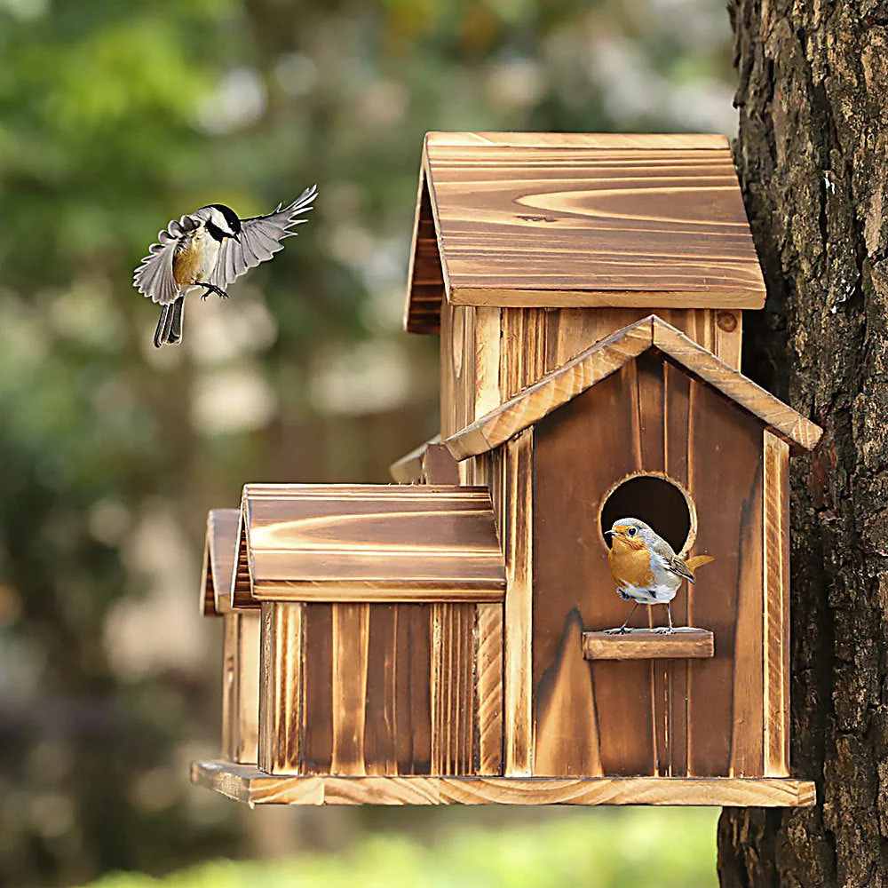 Fanyil 6 Hole Handmade Bird House - Image 3