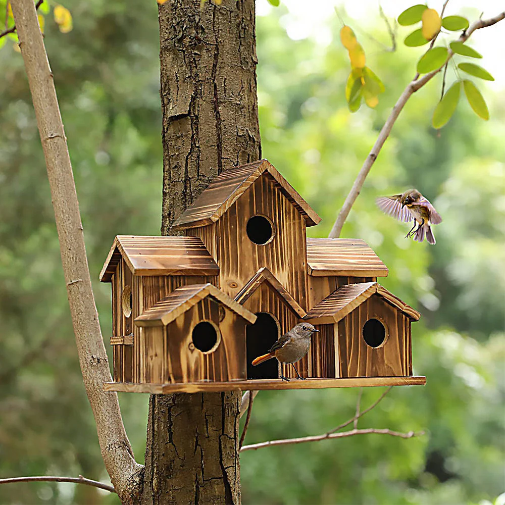 Fanyil 6 Hole Handmade Bird House - Image 4
