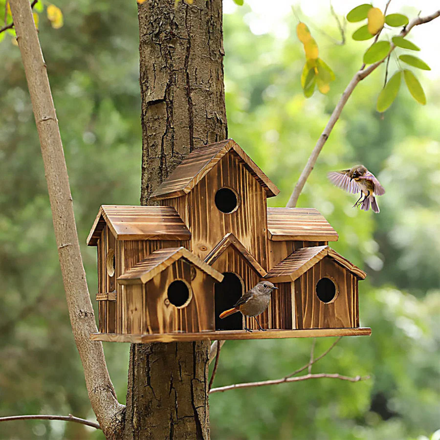 Fanyil 6 Hole Handmade Bird House - Image 5