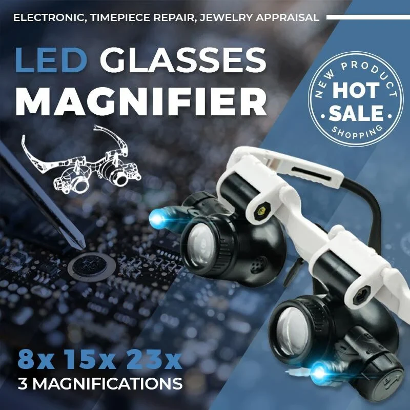 Fanyil LED Glasses Magnifier