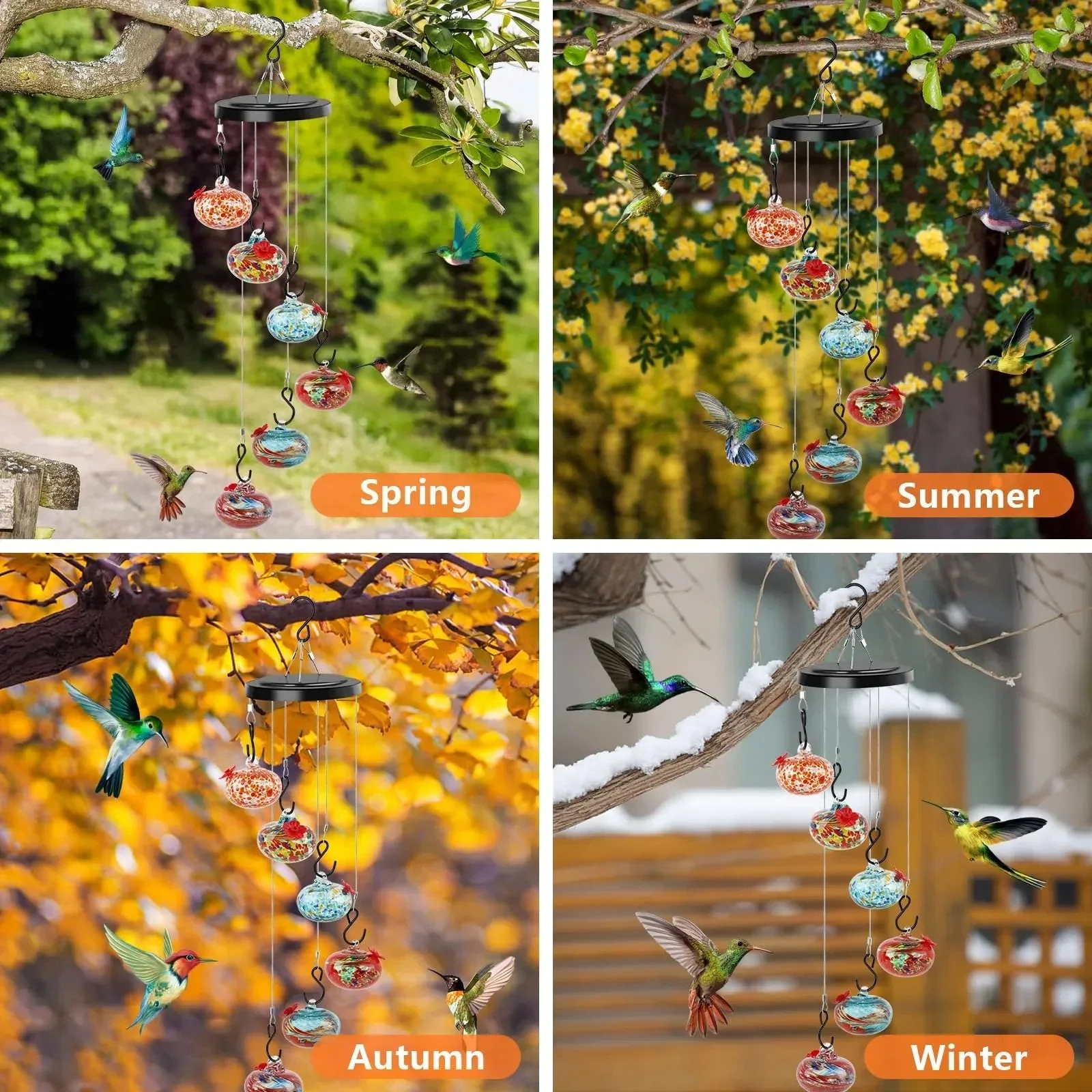 Fanyil Wind Chime Hummingbird Feeder - Image 4