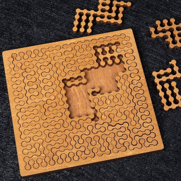 🧩Hilbert Curve Wooden Fractal Tray Puzzle - Image 12